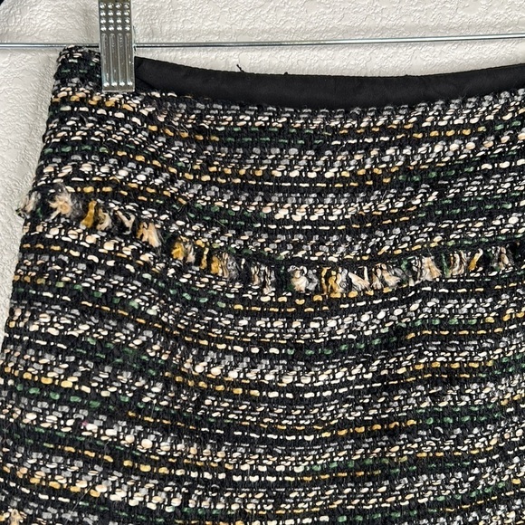 LOFT Black Multi Colored Woven Tweed Mini Business Skirt Size 2P New with tags! - Picture 4 of 6